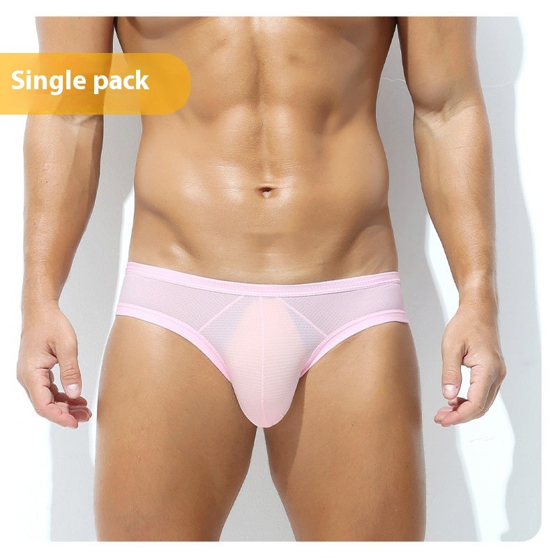 Sexy Back Hollow Men's Briefs Low Waist Sexy Three-dimensional