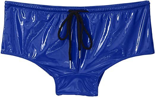 Sexy Bright Mirror PU Leather Men's Underwear Leather