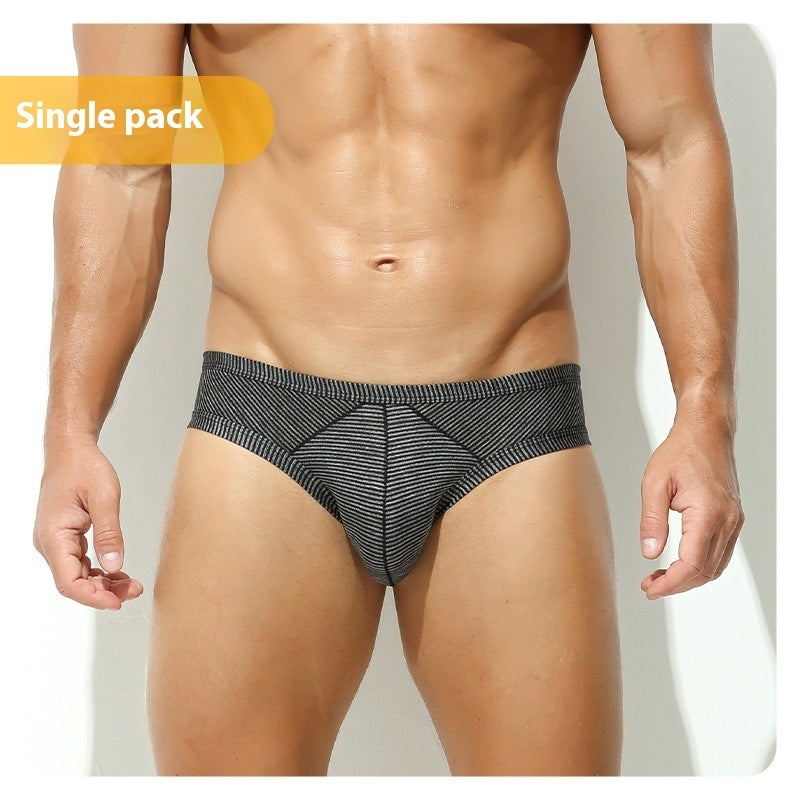 Sexy Back Hollow Men's Briefs Low Waist Sexy Three-dimensional